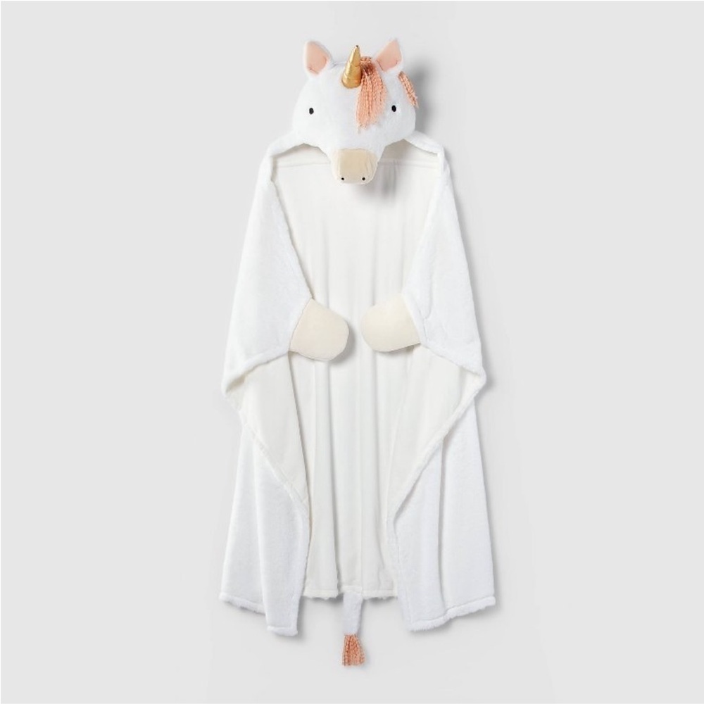 Pillowfort White Unicorn Hooded Blanket🎉 - Picture 7 of 7